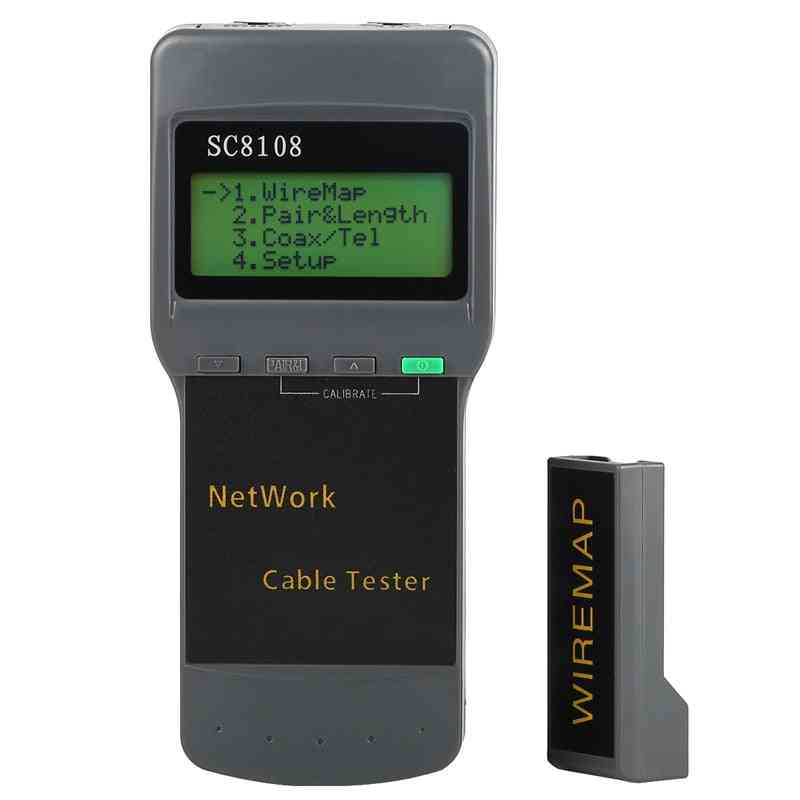 Kannettava LCD-verkkomittari ja LAN-puhelinkaapelitesteri