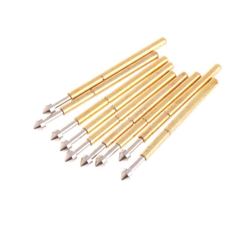 100pcs Gold Plated Spring Test Probe Pogo Pin
