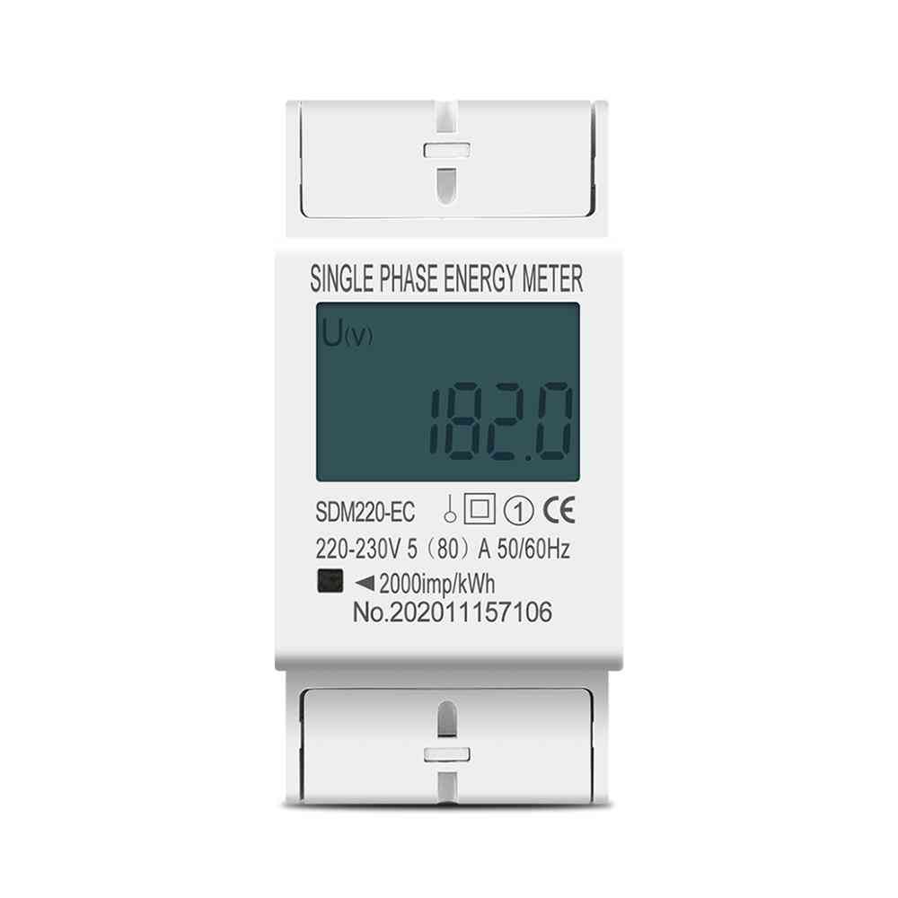 Single Phase Two Wire Lcd Digital Display Power Consumption Energy Electric Meter