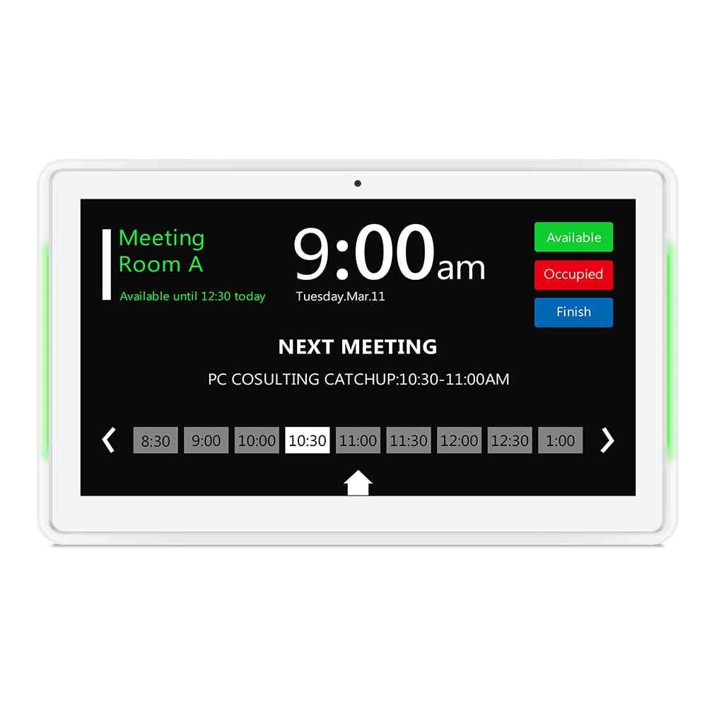 8.1 Poe Wall Mounted, Tablet Pc With Led Bars For Conference Meeting, Display Rooted