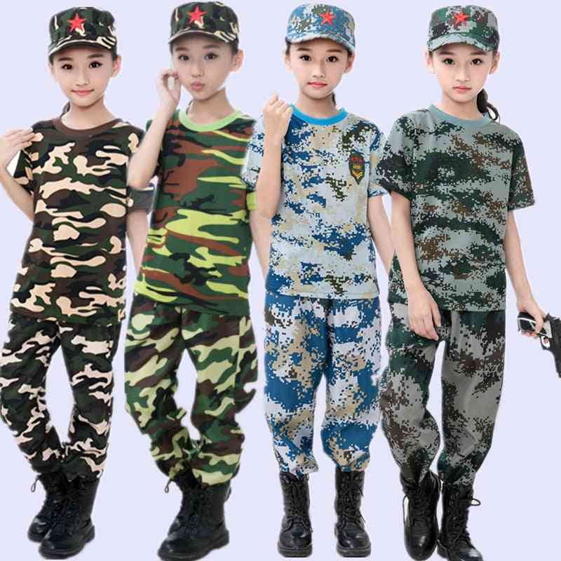 Kids Airsoft Military Tactical Uniform Sets, Camouflage Army Clothing