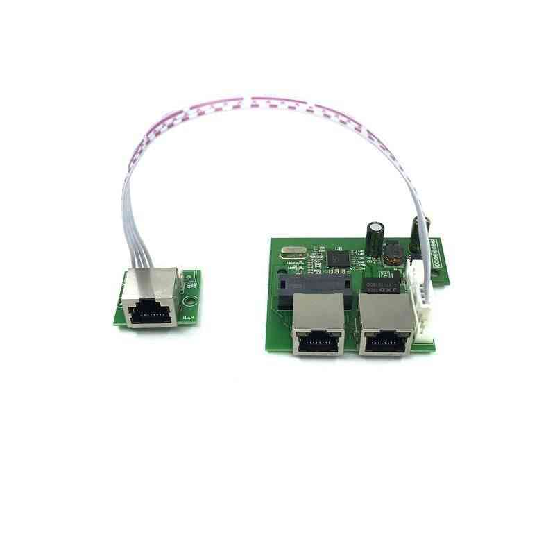Mini 3-port Ethernet, Network Lan Hub, Switch Board With 8-pin Head Port