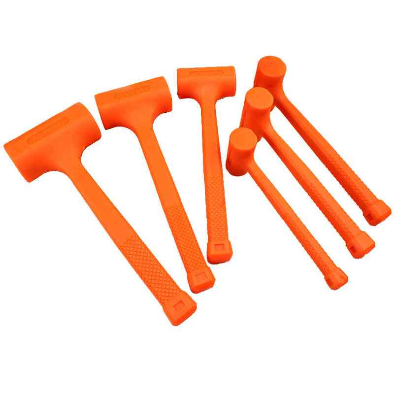 Dead Blow Mallet, Orange Soft Rubber, Unicast Hammer