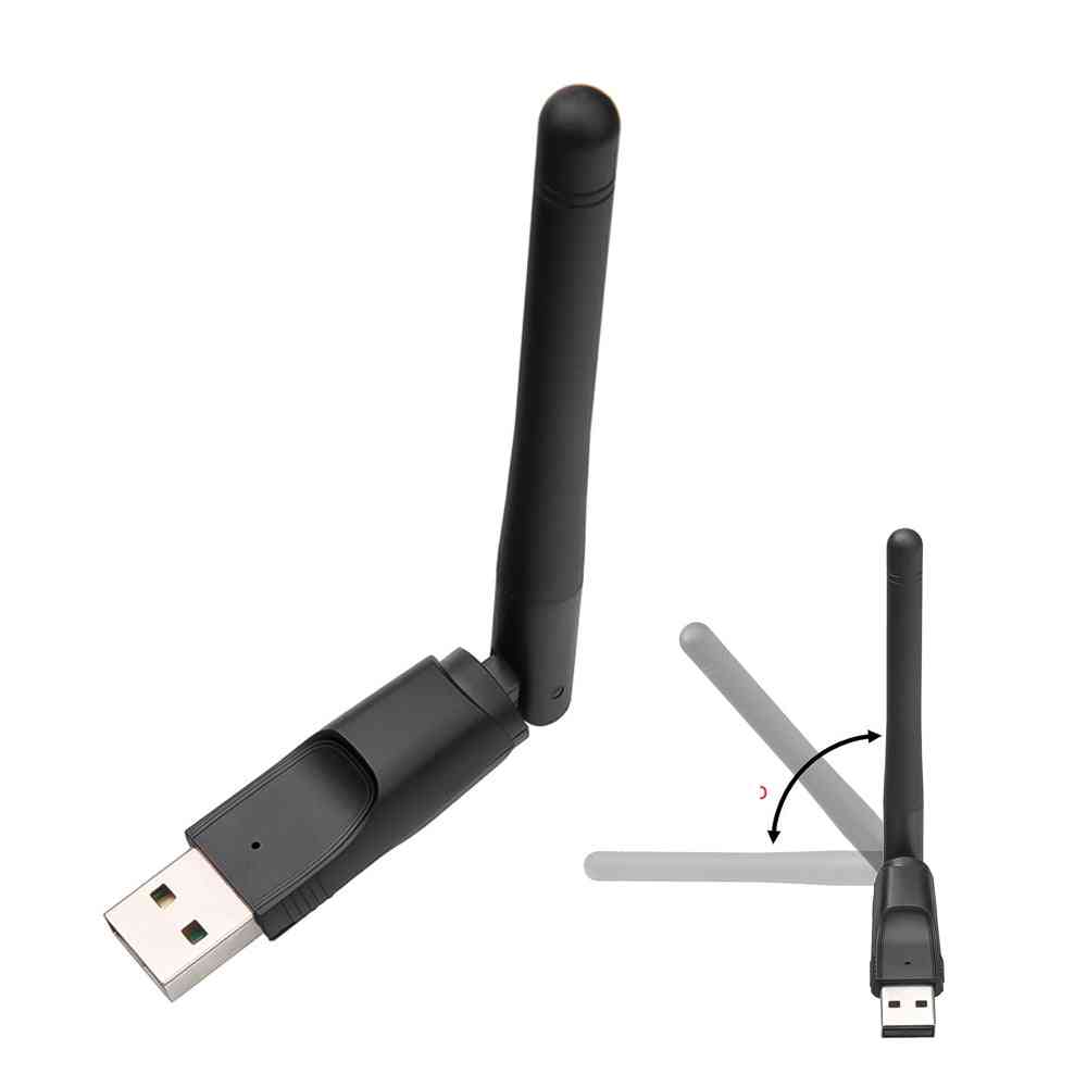 Usb 2.0 Wifi, Wireless Network Card, Lan Adapter With Rotatable Antenna For Dongle