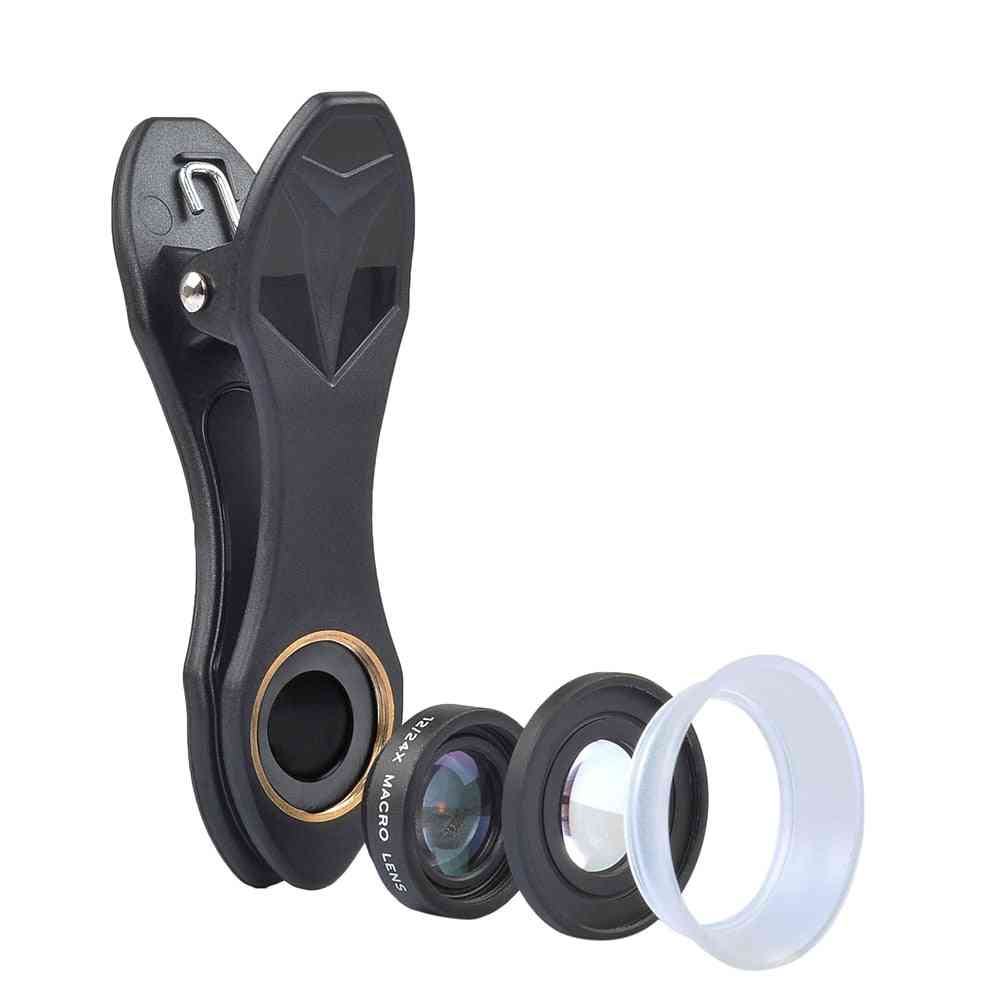 2-in-1 Phone Clip-on, Super Macro Lens Kit For Smartphones
