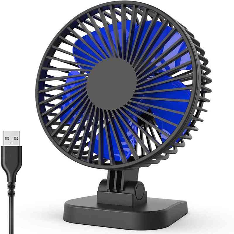 Portable 40° Adjustment Cooling With 3-speeds Cord, Usb Desk Fan