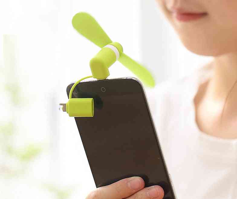 Ventilator portabil mini 2 în 1 pentru telefon mobil