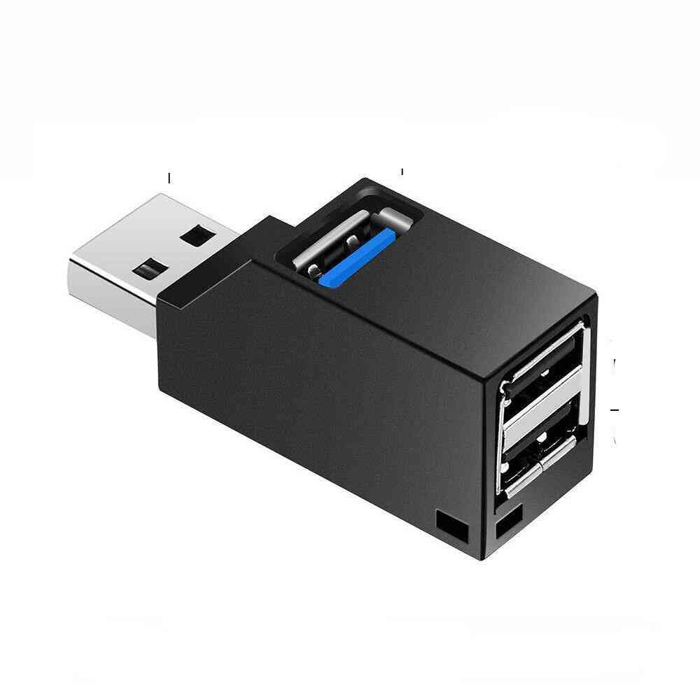 3portový mini USB 2.0 3.0 vysokorychlostní rozbočovač rozbočovače