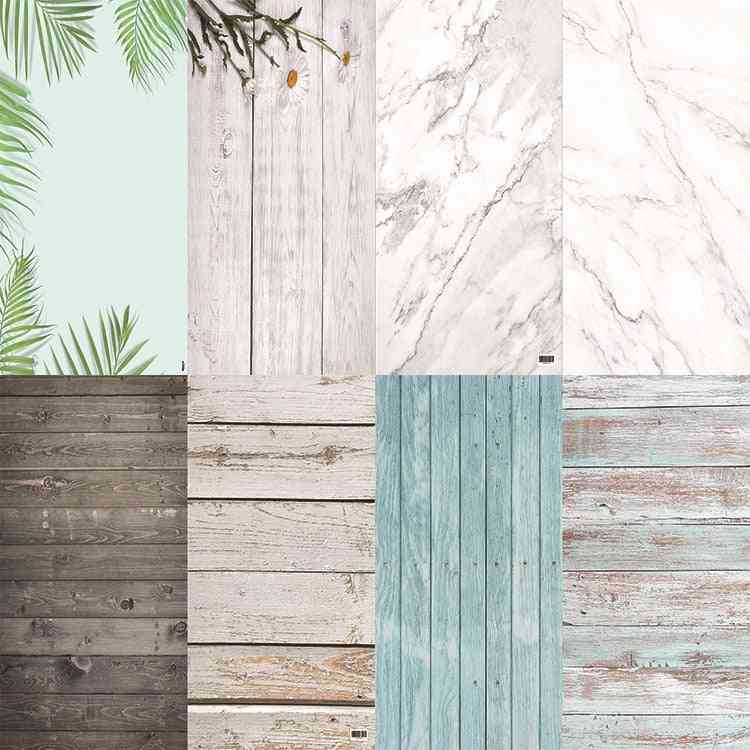 Pvc Photography Wood Printing Backdrops Waterproof Marble Background For Camera Photo