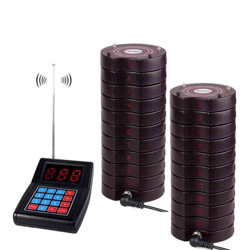 Restaurant Wireless Call Pager, 999 Channel Calling Keypad Queuing Calling System