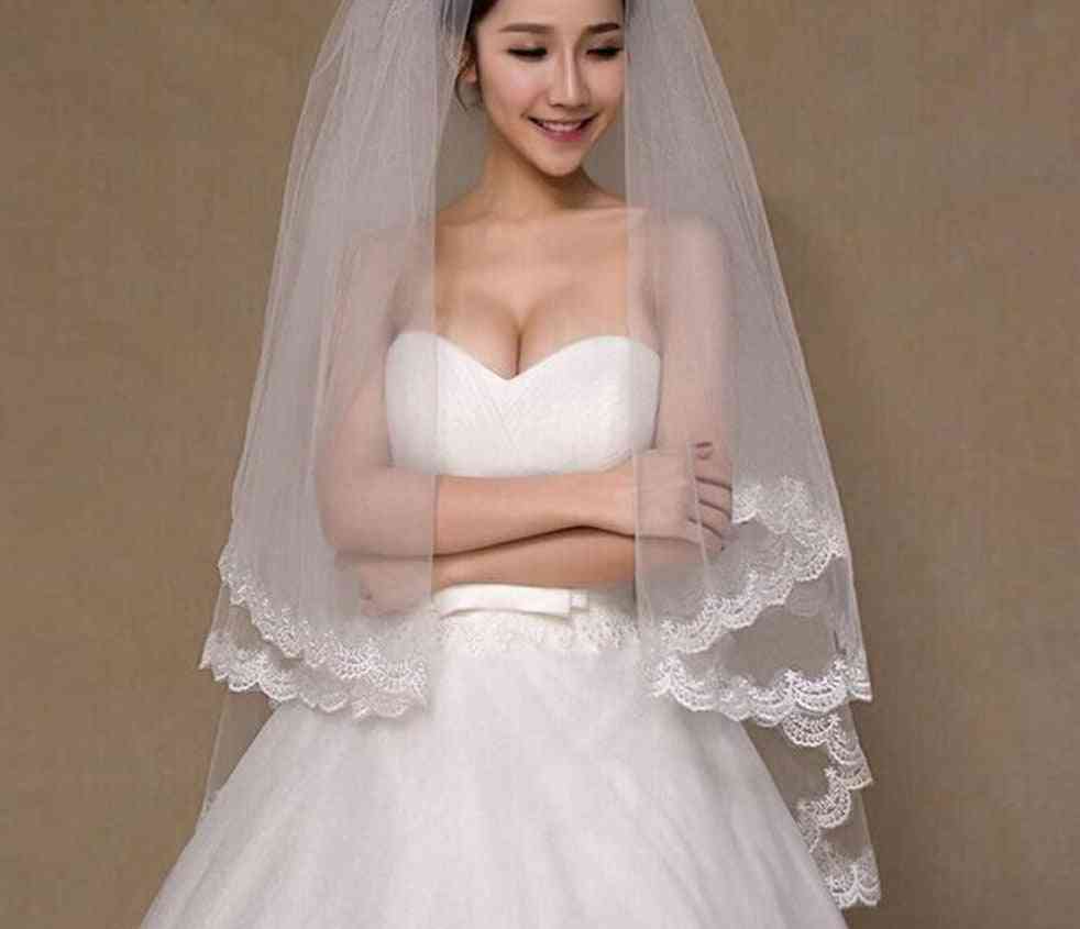 2 Tier Bridal Short Wedding Veil