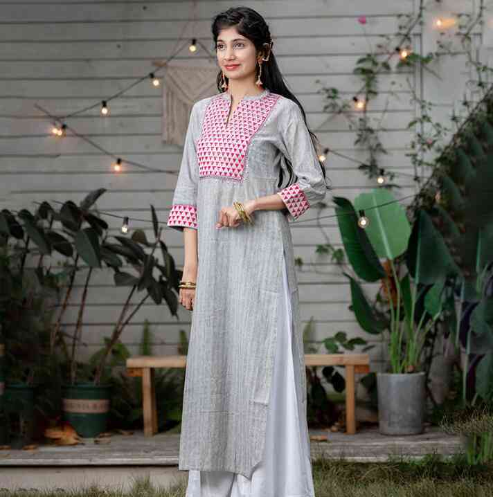 Ethnic Styles, Print Cotton Linen, Thin Lehenga Choli, Elegant Top Pants Sets
