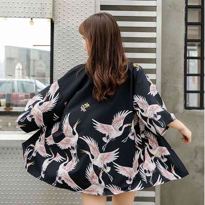 Summer- Kimono Cardigan, Japanese Traditional, Kimono Cover-up Shirt
