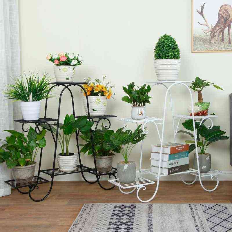 6 Layers European Wrought Iron Flower Stand