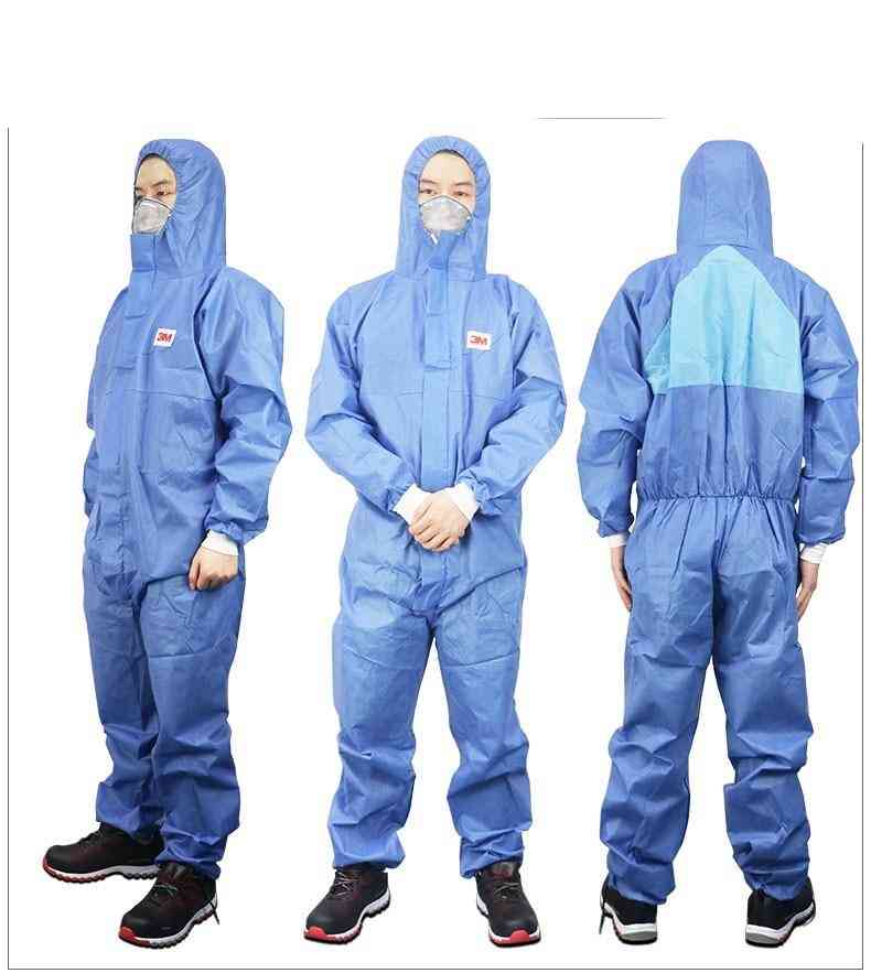 Zaščitna obleka za enkratno uporabo s kapuco, odporna proti zraku, dihajoča varnostna obleka