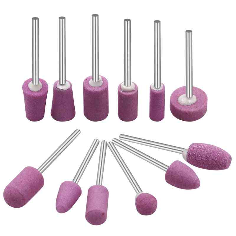 12pcs Mounted Points Abrasive Stone With Different Head Shapes For Grinding And Polishing