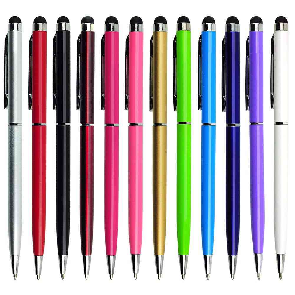 2 In 1 Metal Stylus Pens With Ballpoint For Mobile Phone Touch Screen