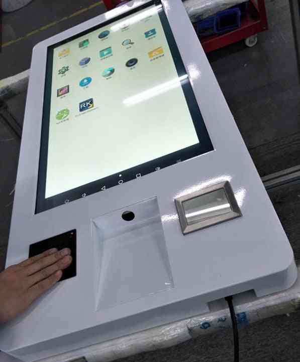Terminal de lecteur de carte nfc à écran tactile en libre-service mural