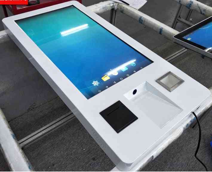 Wandmontiertes Self-Service-Terminal mit Touchscreen-NFC-Kartenleser