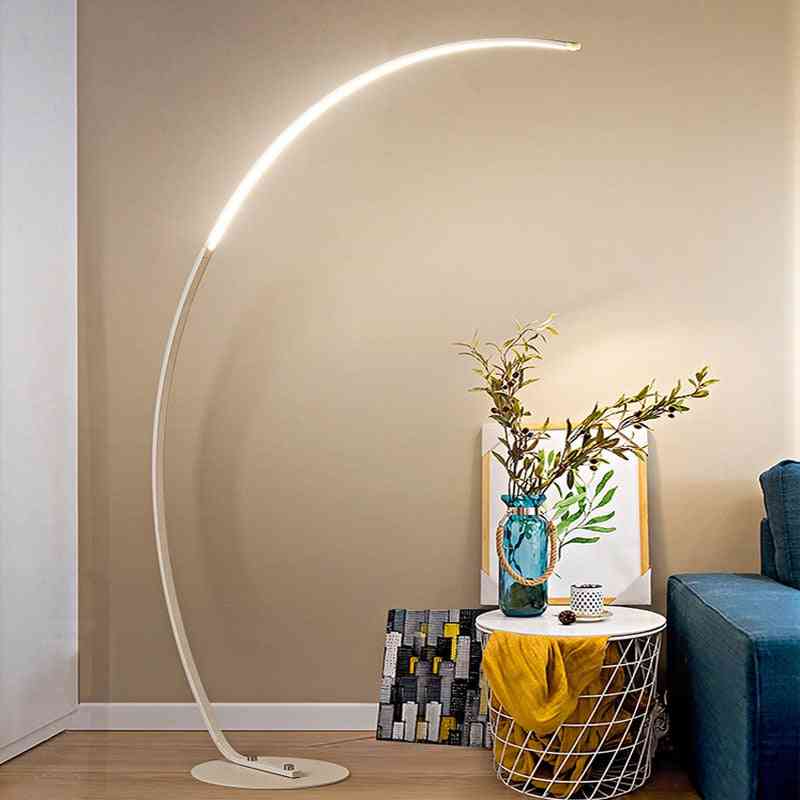 Lampă de podea în formă de arc, reglabilă modernă cu LED, telecomandă, lumină în picioare