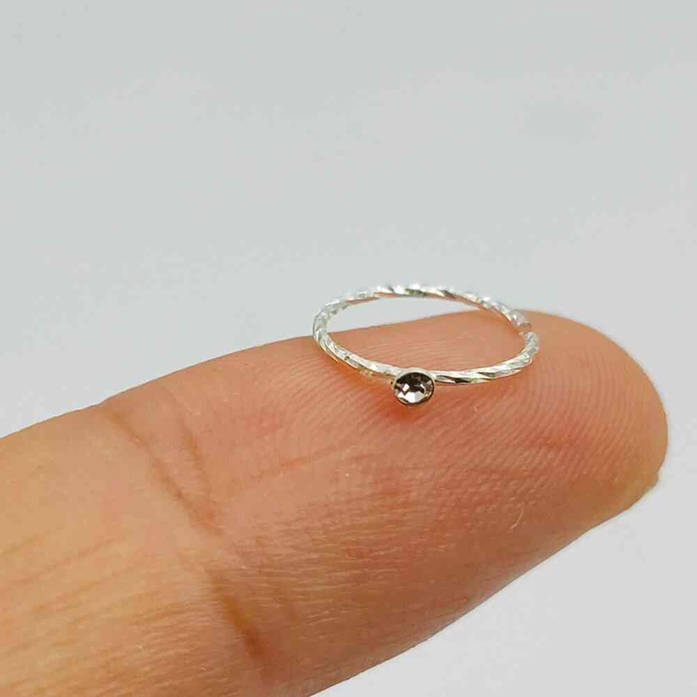 925 Sterling Silver Thin Nose Piercing