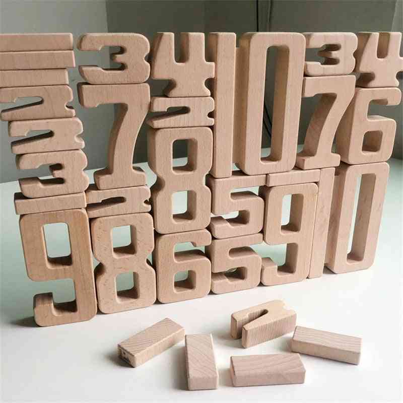 Počet stavebních bloků dřevěná matematika digitální