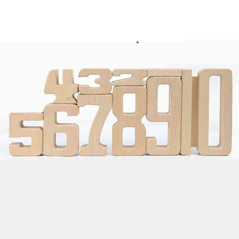 Počet stavebních bloků dřevěná matematika digitální