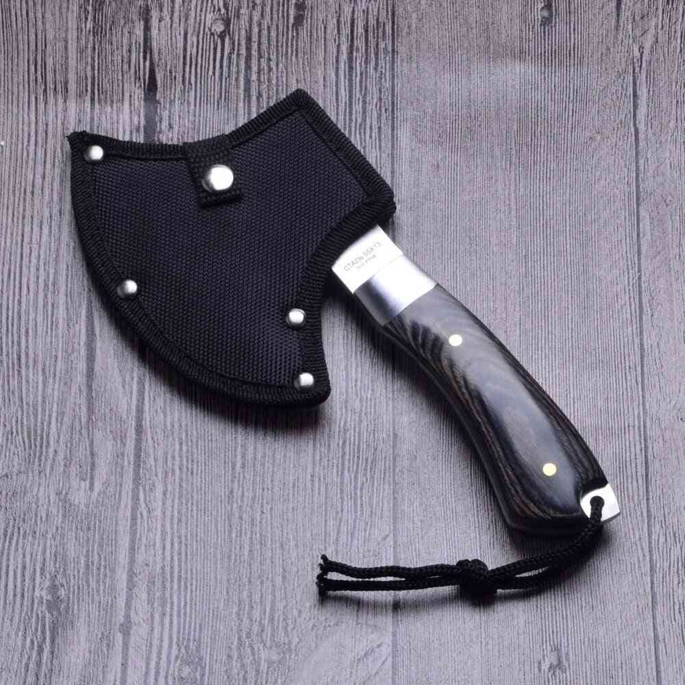 Machado de machado de tomahawk de sobrevivência e conjunto de faca para cortar carne
