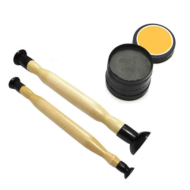 Valve Lapping Sticks Wooden Grip With Suction Cup Grinding Sand