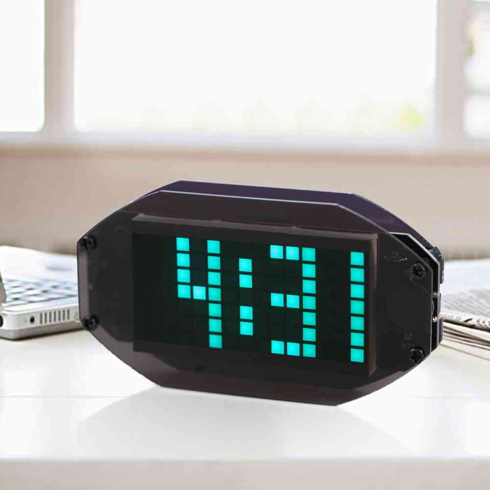 Diy Module Black Digital Led Mirror Matrix Desktop Alarm Clock