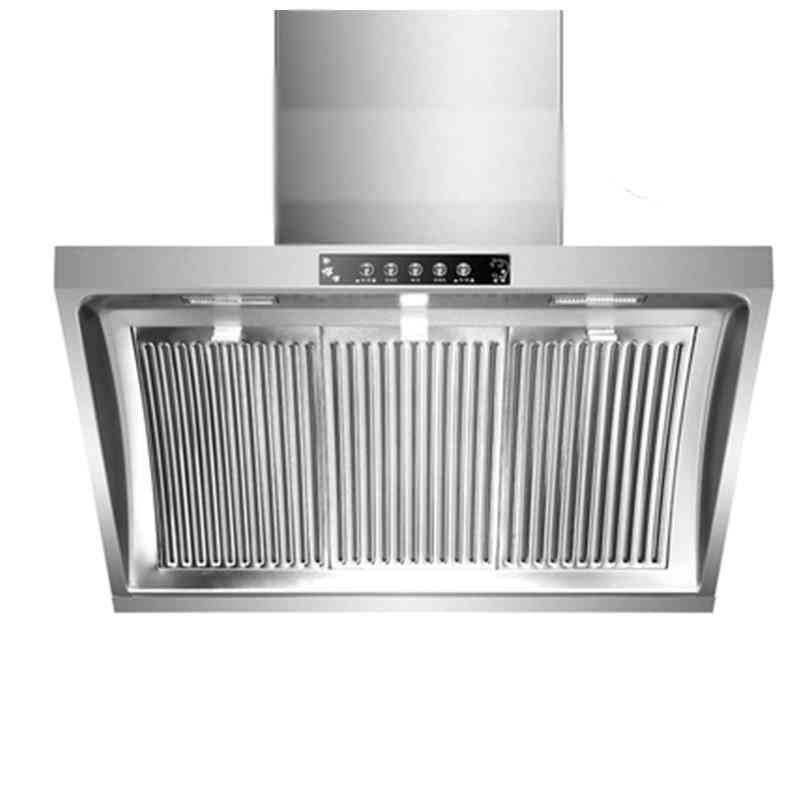 Range Hood Extractor Side Big Suction With Double Motors Stainless Steel Panel