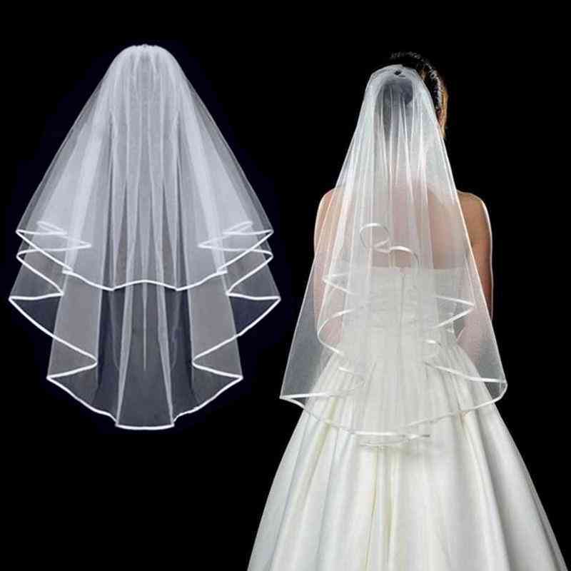 Short Tulle, Two-layer With Comb Bridal Veil