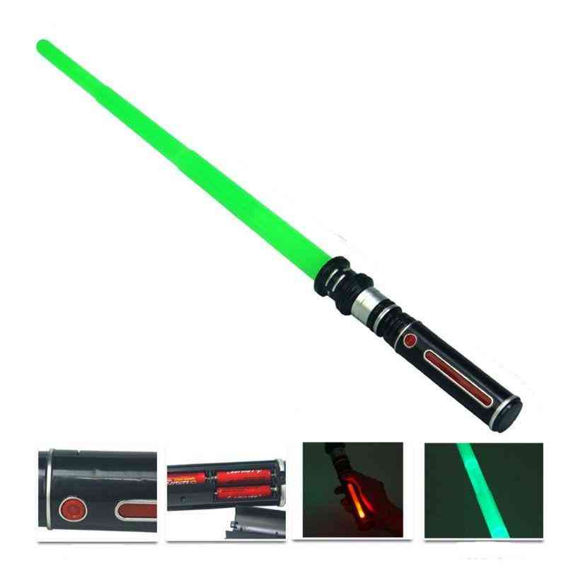 Teleskopski svetlobni meč, utripajoči meč, svetleč cosplay, laserska igrača z glasbeno zvezdo