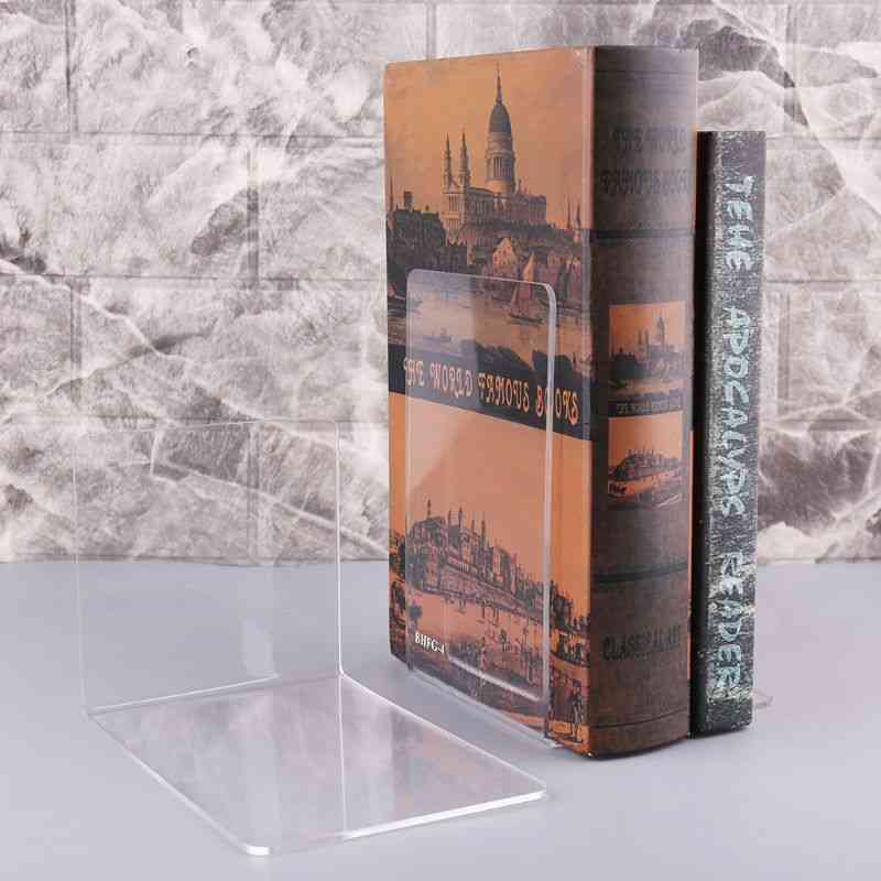 Prozorne akrilne nalepke v obliki l Organizator mize v obliki namizja imetnik knjig šolske pisarniške potrebščine