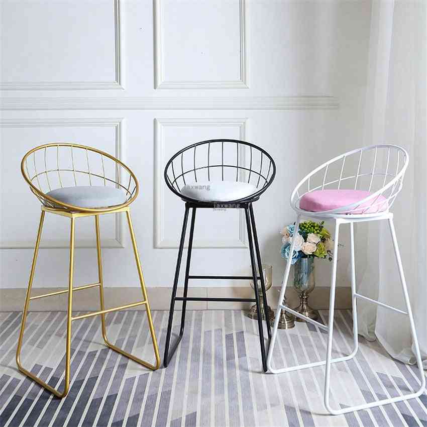 Modern Dining, Pub Bar Wrought, Iron Stool Chair Accessories
