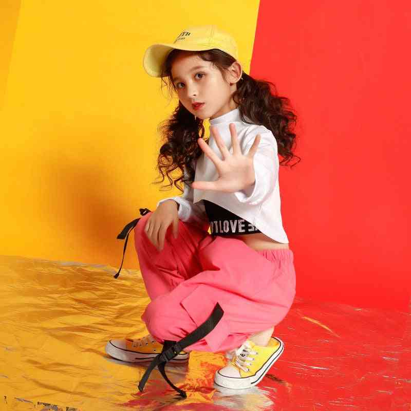 Barn hiphop kläder tröja topp & crop löpning casual byxor för tjej