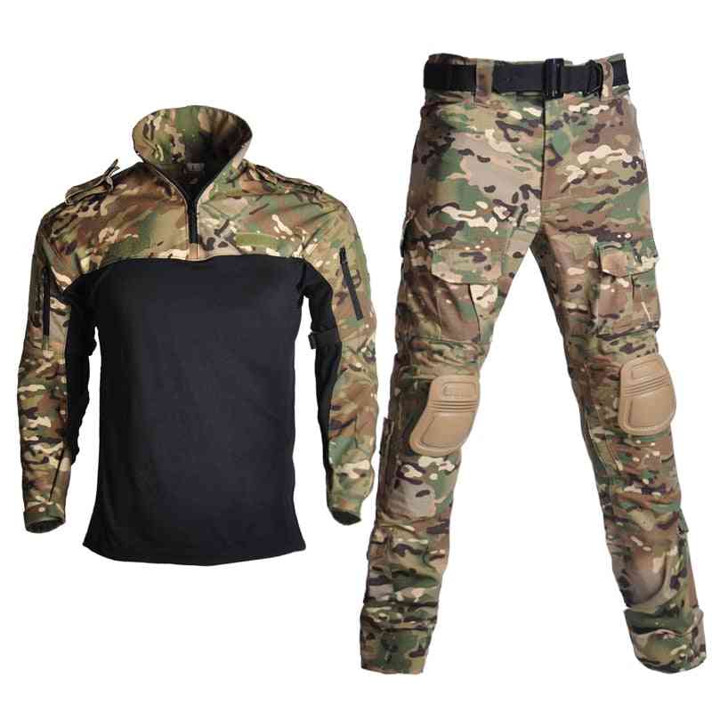 Children Military Combat Tactical Costumes, Camouflage Short Long Army Suit