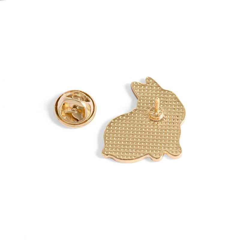 Broche de conejo bolsa ropa pin de solapa botón insignia
