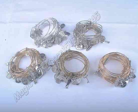 Fashion Alloy Charms Adjustable Expandable Wire Bracelets