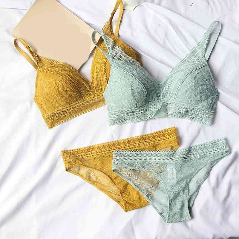 Ultra-thin Cup, Push-up Cotton Underwear, Bra And Panties