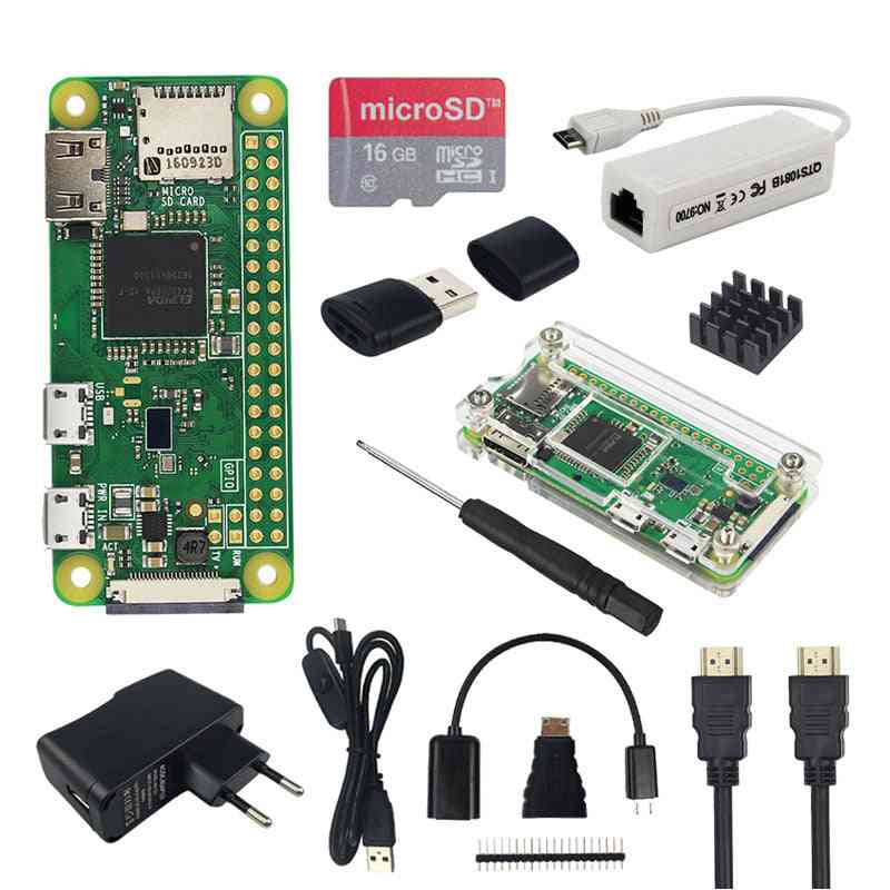 Pi akrylové puzdro a karta SD, fotoaparát s dotykovým displejom, sieťová karta RJ45, kábel HDMI