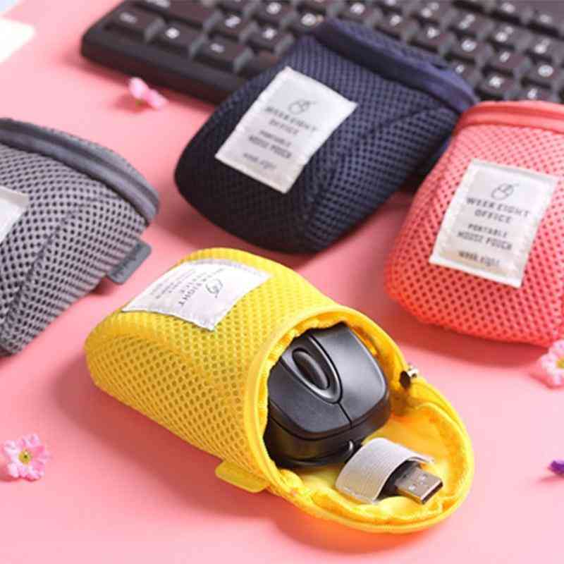 Portable Storage Bag, Usb Cable Earphone & Wireless Mouse Pouch Cover Case