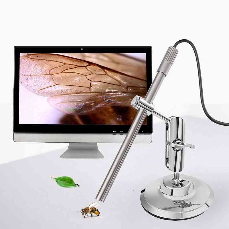 Magnification Endoscope, Mini Camera With Leds And Microscope Metal Stand