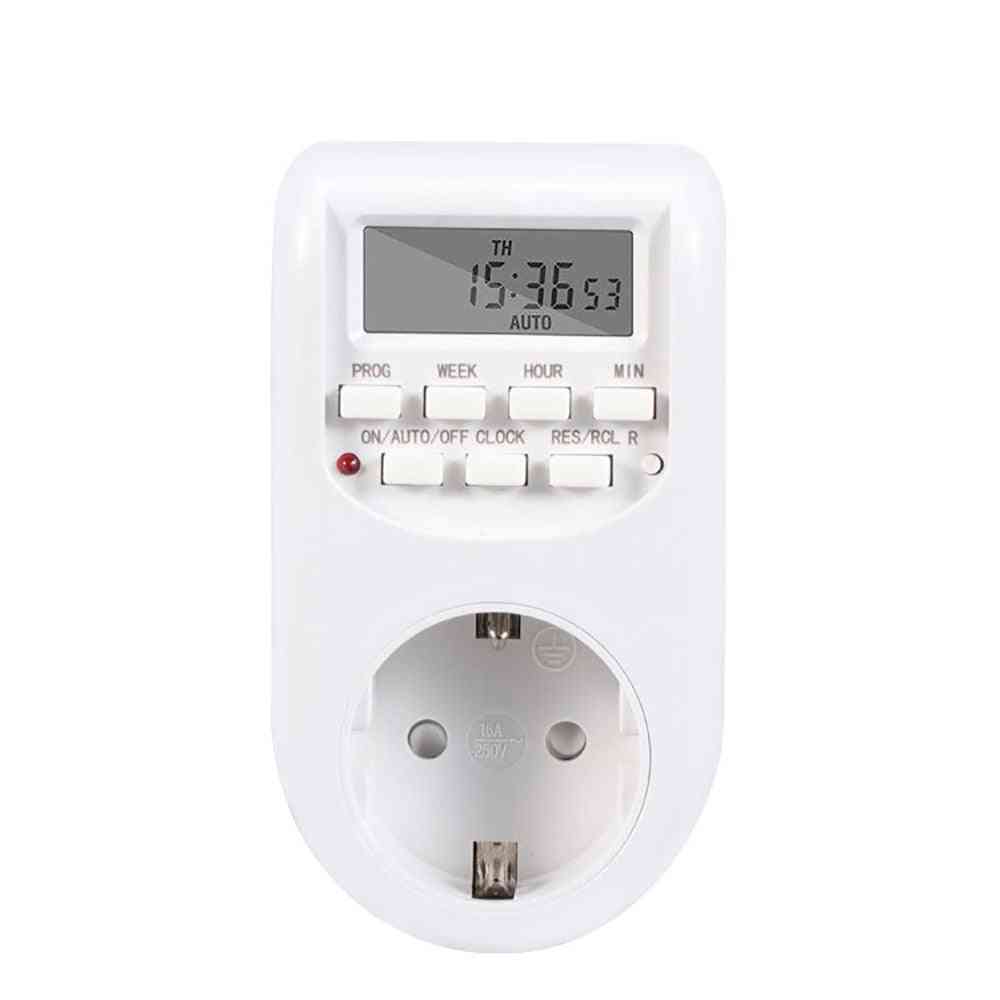 Interruttore timer digitale a risparmio energetico, presa di temporizzazione programmabile in uscita