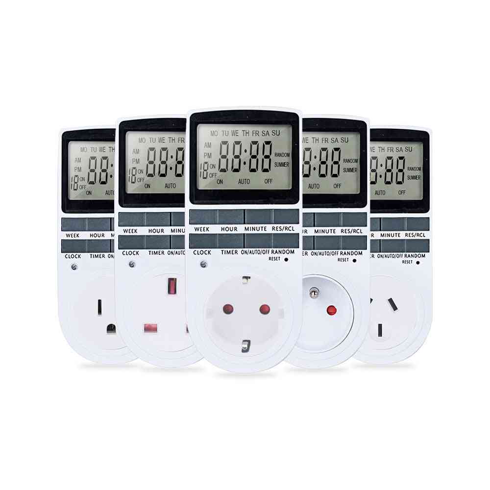 Digital Timer Switch 220v Programmable Timer Socket Relay Outlets Socket For Household
