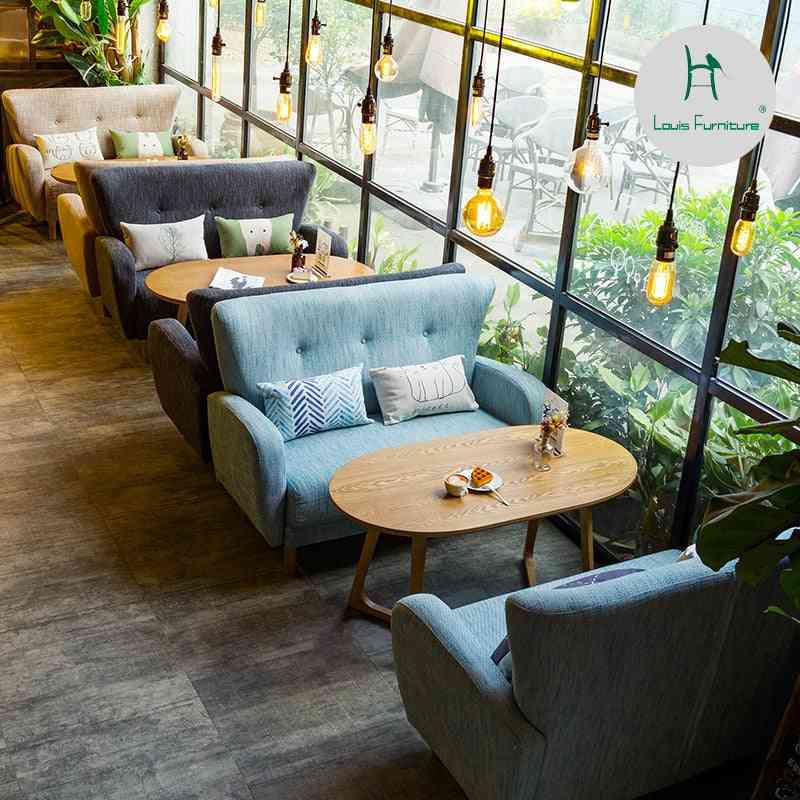 Louis Fashion, Cafe Furniture Sets- Shop Sofa Nordic, Casual Art Dessert