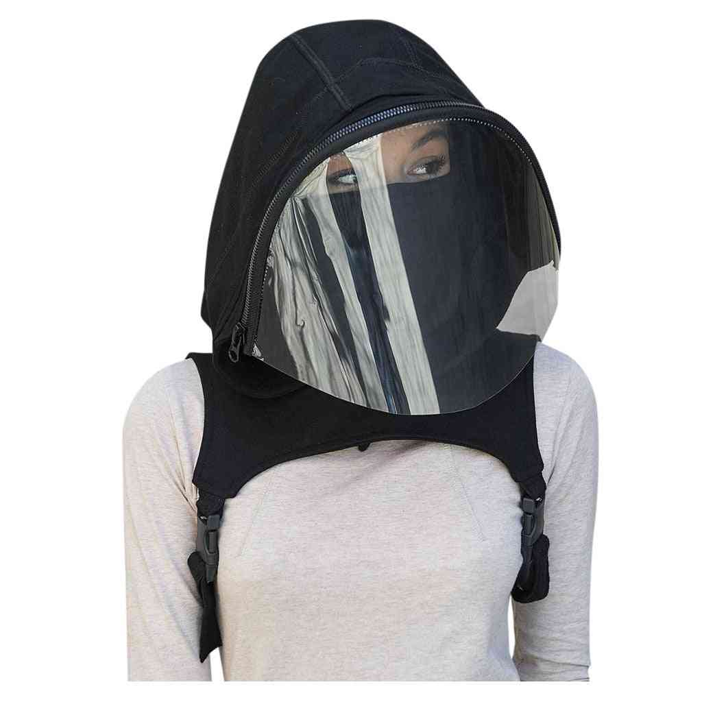 Outdoorová maska na motocykel, plná ochranná čiapka s kapucňou a štít