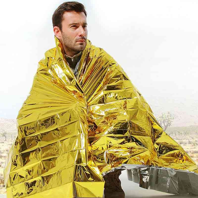 Emergency Mylar Blanket Rescue Thermal Aids, Retain Body Heat For Camping
