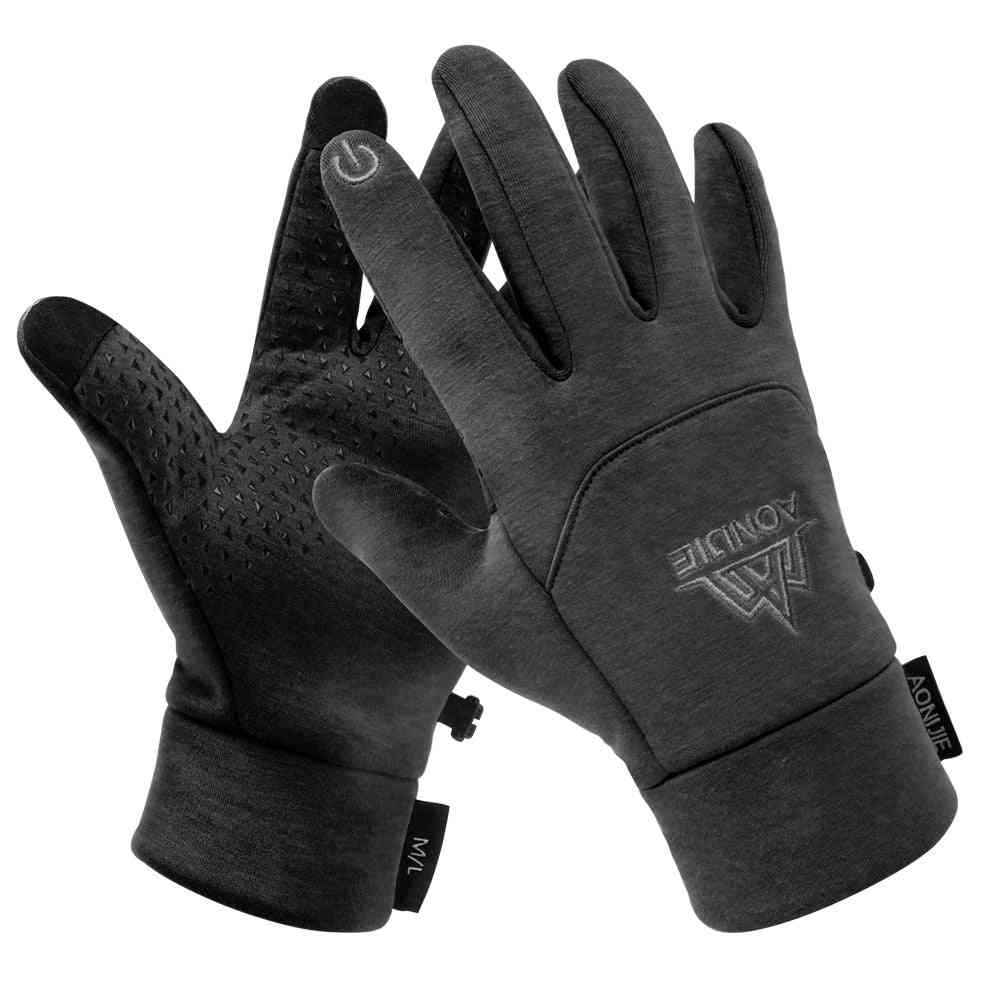 Men, Women Winter Themal Fleece Gloves, Anti-slip, Windproof For Camping, Hiking, Running