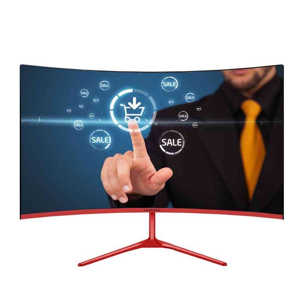 Mva/spva, Computer Display Screen, Full-hd Input Vga, Curved Monitor Pc